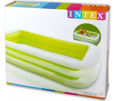 INTEX Бассейн надувной 262х175х56см.Прямоугольный.Семейный бассейн (в коробке) Новинка. Арт. 56483NP