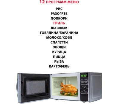 Микроволновая печь SUPRA 20TSG55 серебристый