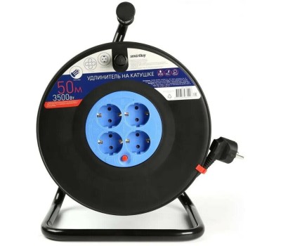 удлинитель SMARTBUY (SBE-16-4-50-Z) 4 гнз - 50м, на катушке, с/з