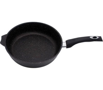 Сковорода МЕЧТА С26802 Гранит black 26см с несъемной ручкой и стекл. крышкой