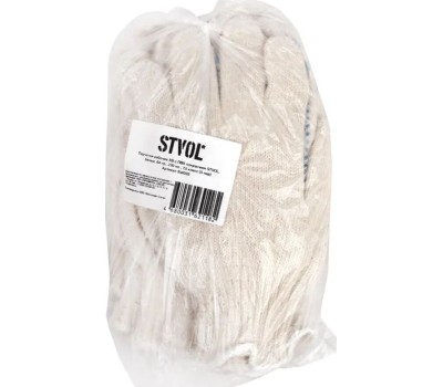 Перчатки рабочие STVOL SWG02 Перчатки рабочие ХБ с ПВХ покрытием, белые, 64 гр., 230 пл., 7,5 класс 5 пар