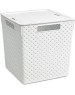 Корзина для хранения VIOLET Береста 23л с крышкой белая 6823106