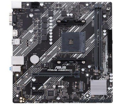 Материнская плата Asus PRIME A520M-K RTL {Soc-AM4 AMD A520 2xDDR4 mATX AC`97 8ch(7.1) GbLAN RAID+VGA+DVI+HDMI}