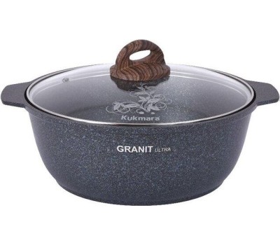 Жаровня КУКМОР жгг41а а/пр литая 4,0л стекл/кр Granit ultra blue