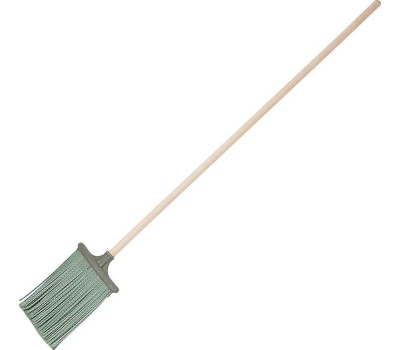 Метла СИБРТЕХ Метла полипропиленовая, 270х260х1490 мм, плоская распушенная, деревянный черенок, Россия [63218]