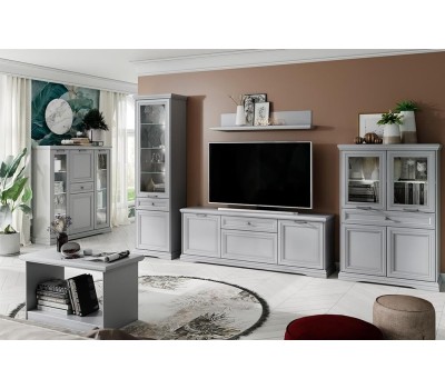 Модульная мебель АНРЭКС VALENCIA Тумба RTV 3D1S. Цвет СЕРЫЙ (2 уп.)