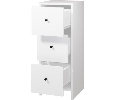 Комод МЕБЕЛЬ-КОМПЛЕКС КВАДРО Комод 3Я-300 Белый/МК (1 кор.)