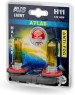 Лампа галогенная AVS /ATLAS ANTI-FOG/желтый H11.12V.55W.блистер 2шт