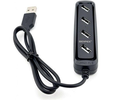 NONAME Разветвитель USB 2.0 BPH-1729 4порт. черный