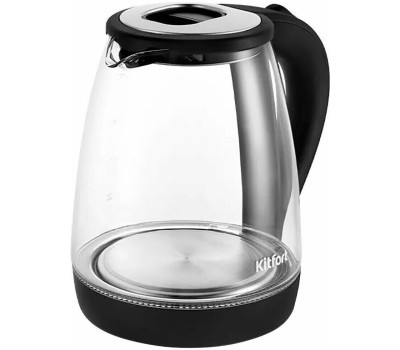 Чайный набор KITFORT КТ-6181 2л. 1500Вт черный/нержавеющая сталь корпус: стекло/пластик
