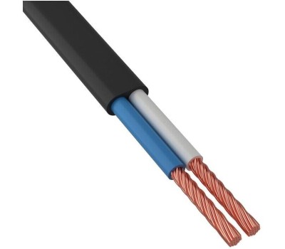 ККЗ Провод ШВВП 2х0,5 мм², 300 м, черный, ГОСТ