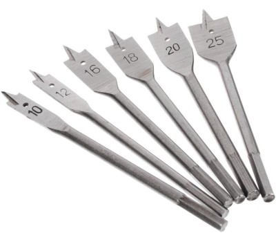 Набор сверл СИБРТЕХ Набор сверл перовых по дереву, 10-12-16-18-20-25 мм, 6 шт, шестигранный хвостовик 704155