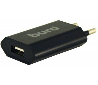 BURO Сетевое зарядное устройство TJ-164b, USB-A, 5Вт, 1A, черный