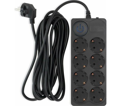 Сетевой фильтр IPPON Сетевой фильтр BK-8-EU-5-10-B, 5м, черный