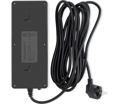 Сетевой фильтр IPPON Сетевой фильтр BK-8-EU-5-10-B, 5м, черный