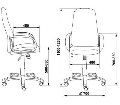 Кресло компьютерное БЮРОКРАТ Кресло руководителя CH 279, ткань, до 120кг, черный