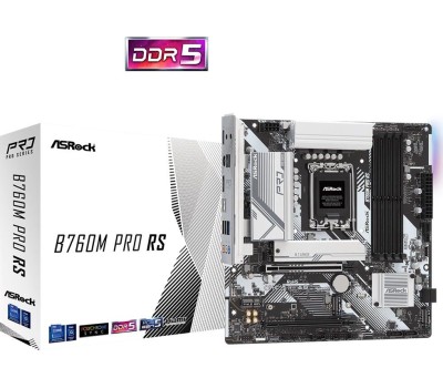 Материнская плата ASROCK Материнская плата B760M PRO RS, Socket LGA 1700, Intel B760, mATX, Ret
