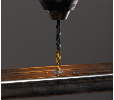 Сверло DENZEL Сверло по металлу, 4 мм, HSS-Tin, Golden Tip, 10 шт. 717209