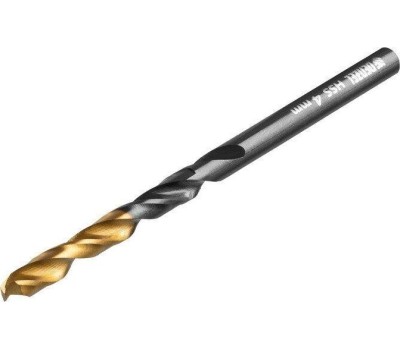 Сверло DENZEL Сверло по металлу, 4 мм, HSS-Tin, Golden Tip, 10 шт. 717209