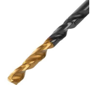 Сверло DENZEL Сверло по металлу, 4 мм, HSS-Tin, Golden Tip, 10 шт. 717209