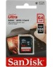 SANDISK Карта памяти SDXC UHS-I Ultra 64 ГБ, 100 МБ/с, Class 10, SDSDUNR-064G-GN3IN, 1 шт