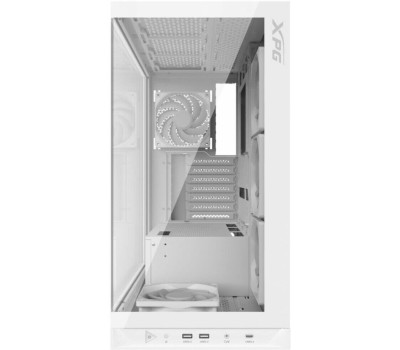 Корпус для ПК XPG Корпус INVADER X WHITE (INVADERXMT-WHCWW) Mid-Tower Gaming ATX PC Case with Panoramic View, Tempered Glass Panels, and RGB Lighting Black