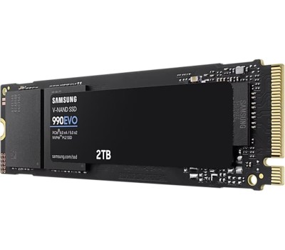 SAMSUNG Твердотельный накопитель SSD M.2 2280 2TB 990 EVO NVMe 2.0, PCIe 4.0 x4, V-NAND TLC, R/W 5000/4200MB/s, IOPs 700 000/800 000, TBW 1200, DWPD 0.33