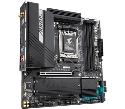 Материнская плата GIGABYTE Материнская плата B650M AORUS ELITE AX, Socket AM5, AMD B650, 4xDDR5-5200, HDMI+DP, 2xPCI-Ex16, 4xSATA3(RAID 0/1/10), 2xM.2, 8 Ch Audio, 2.5GLan, WiFi, (4+4)xUSB2.0, (7+2)xUSB3.2, (1+1)xUSB3.2 Type-C™, mATX, RTL {} (849399)