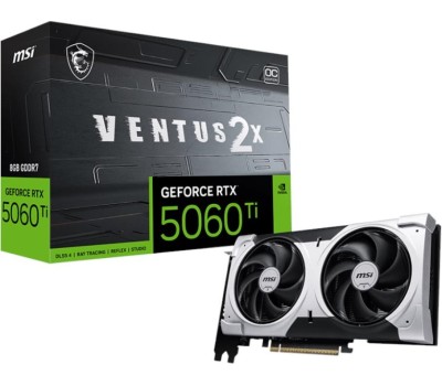 Видеокарта MICROSTAR MSI RTX 5060 Ti 8G VENTUS 2X OC PLUS NV RTX 5060TI 8Gb 128bit GDDR7 2617/28000/