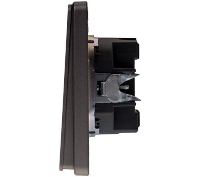 KRANZ Выключатель ROUND 2 кл проходной (переключатель) 10А с/у титан