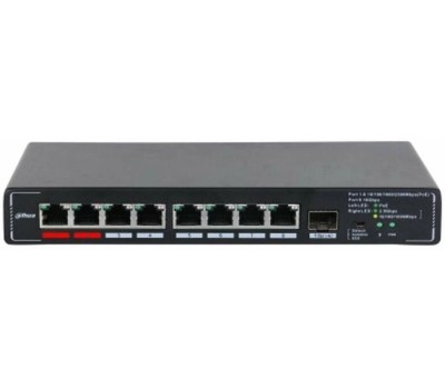 Коммутатор DAHUA Коммутатор 9-Port Unmanaged Multi-Gigabit PoE Switch with 8-Port PoE