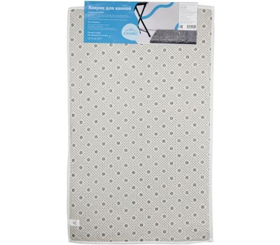 САНАКС - Коврик в ванную МОСС, одинарный, БЕЛЫЙ, 50 х 80 см, 100% хлопок, ворс 20 мм 00409