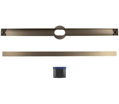 САНАКС - Трап 500х32 мм, нержавеющая сталь, линейный, вертикальный, щелевой, с сухим затвором, цвет матовое ЗОЛОТО. 40043G