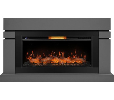 Камин электрический ROYAL THERMO Каминокомплект: Очаг Aurora RTFP/P-AR40LS, портал Lindos 42/40/36, светло-серый, р/в