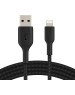 BELKIN Кабель BoostCharge USB-A - Lightning Braided Cable. Длина: 2м. Цвет: черный