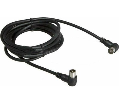 Коаксильный кабель REXANT (18-0014) TV PLUG-TV JACK 3м угловой, черный