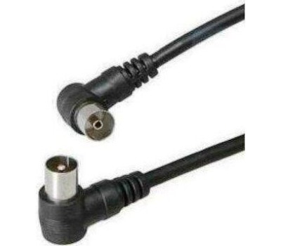 Коаксильный кабель REXANT (18-0014) TV PLUG-TV JACK 3м угловой, черный