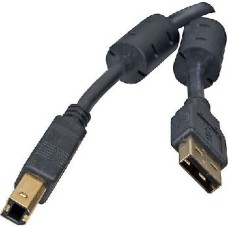 кабель USB 5BITES UC5010-018A EXPRESS USB2.0 / AM-BM / FERRITES / 1.8M / BLACK