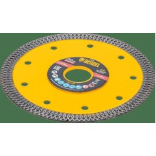 Алмазный диск DENZEL Диск алмазный отрезной 125 х 22,2мм, сплошной, супертонкий, горячий пресс, сухой/мокрый рез 73058