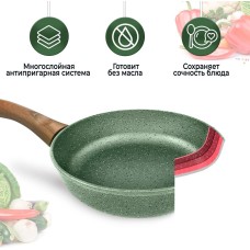 Сковорода НЕВА МЕТАЛЛ ПОСУДА EW128 Eco Way а/пр литая 28см