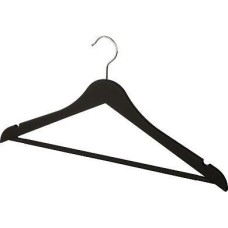 РЫЖИЙ КОТ Вешалка пластиковая c выемками с покрытием soft-touch, цвет черный (107879)