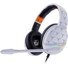 OKLICK Гарнитура игровая HS-L710G, для компьютера, мониторные, проводные, белый / черный [1978693]