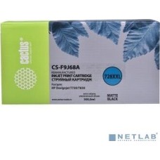 CACTUS F9J68A Картридж 728XL для HP DJ T730/T830, черный матовый (300мл)