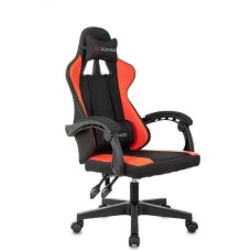 Кресло компьютерное игровое ZOMBIE Кресло игровое Rudger, ткань/экокожа, до 120кг, черный/красный