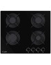 Варочная панель газовая LEX Газовая варочная панель GVG 643 BBL, 4 конфорки, закаленное стекло, черный