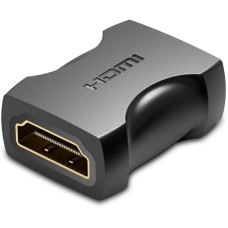VENTION Переходник аудио-видео HDMI (f) - HDMI (f), ver 2.0, GOLD, черный [airb0]