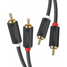 UGREEN Кабель AV104 (10519) 2RCA Male to 2RCA Male Cable. Длина: 3м. Цвет: черный