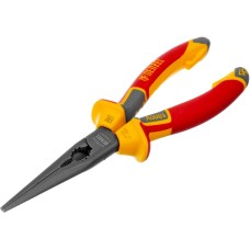 Длинногубцы DENZEL Длинногубцы прямые, диэлектрические рукоятки до 1000 В, трехкомпонентные рукоятки, 205мм 17305