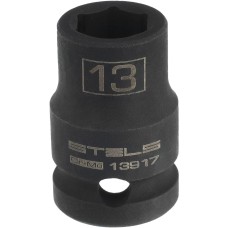 STELS Головка ударная шестигранная, 13 мм, 1/2, CrMo 13917