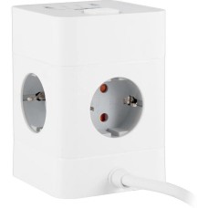 BURO Сетевой удлинитель BU-PTE4.1UC-W, 1.5м, белый